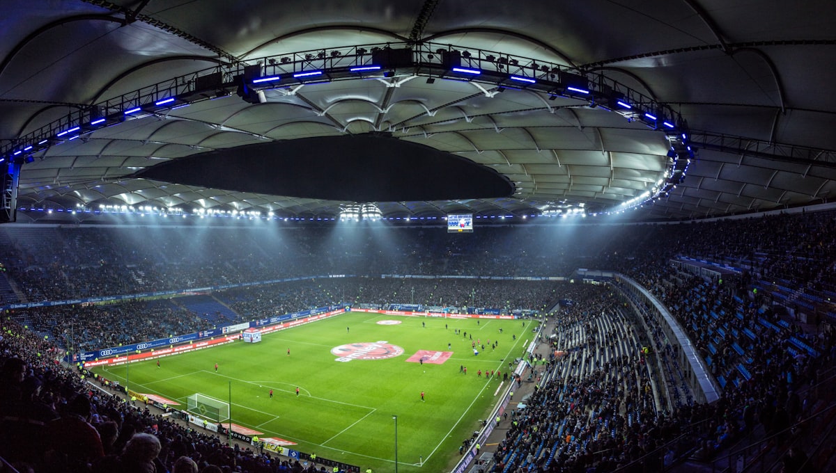 Stadion olahraga menjelang pertandingan